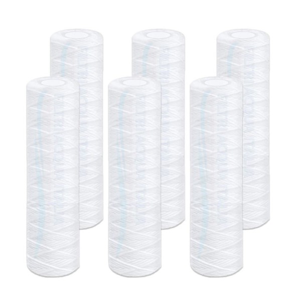 Filtri Acqua Italia Patrone Filter – 10 Zoll, 5 Mikron, Polypropylen Sedimentfilter, Set Mit 6 Stück